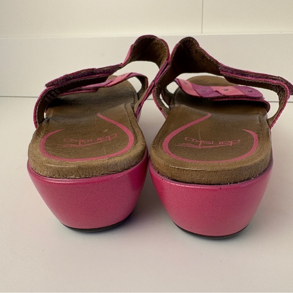 Dansko Pink Purple Braided Slip On Sandals Colorful Elegant - Picture 6 of 9